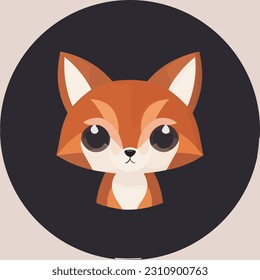 Cute vector fox illustration. Great cartoon character