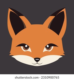 Cute vector fox illustration. Great cartoon character