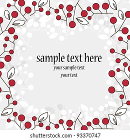 cute vector frame with berries