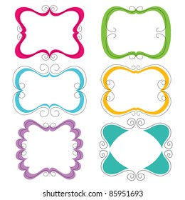 Cute vector frames set