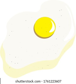 cute vector fried egg illustration