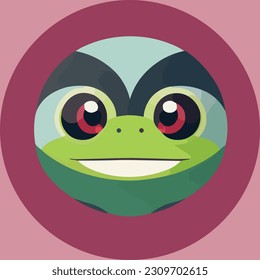 Icono o ilustración de rana de vector de corte
