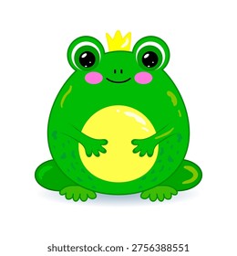 Cute vector frog princess