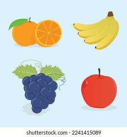 Cute vector fruit images can be used for illustration.