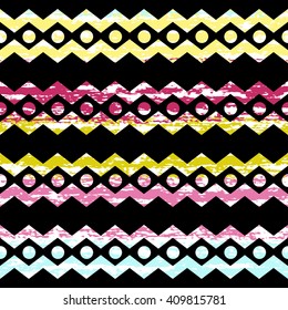 Cute vector geometric seamless pattern. 