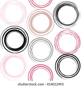 Cute vector geometric seamless pattern. Brush strokes, swirl. Hand drawn grunge texture. Abstract forms. Endless texture can be used for printing onto fabric or paper.