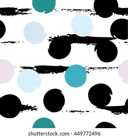 Cute Vector Geometric Seamless Pattern Polka Stock Vector (Royalty Free ...