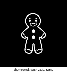 cute Vector gingerbread man isolated icon sign