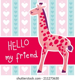 Cute vector giraffe