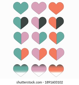 Cute vector graphic animal star heart cat rabbit flower 