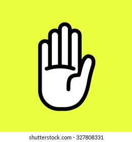 Cute vector graphic illustration of a hand