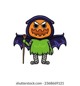 cute vector halloween pumpkin witch character by harris
