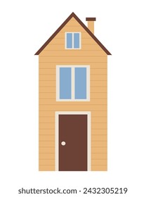  Cute vector house in flat cartoon style