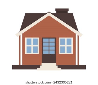  Cute vector house in flat cartoon style