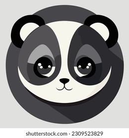 Cute vector illusration or icon of a panda
