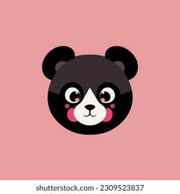 Cute vector illusration or icon of a panda