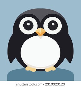 Cute vector illustartion or icon of a penguin