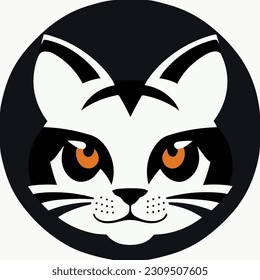 Cute vector illustation or icon of a tiger