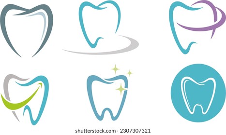 cute vector illustration of an abstract dentist for a logo, emblem or symbol