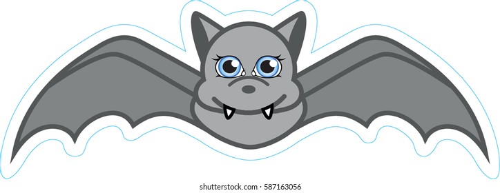 cute vector illustration of a bat