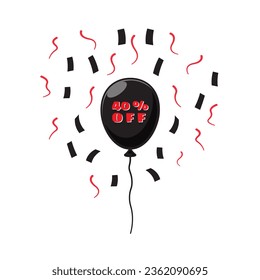 Cute vector illustration of black friday sale collection element