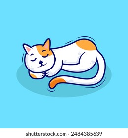 cute vector illustration of cat sleep