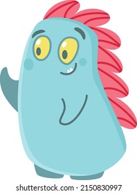Cute vector illustration. Charming monster. Print for children's clothes 
