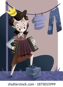 ilustración vectorial linda para niños