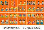 cute vector illustration of children doing activities
