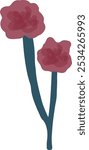 cute vector illustration of clip rt bouquet colorful flower asset