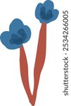 cute vector illustration of clip rt bouquet colorful flower asset
