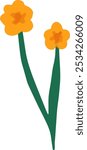 cute vector illustration of clip rt bouquet colorful flower asset