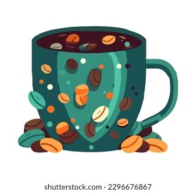 Cute vector illustration of a coffee mug icon isolated