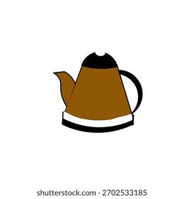 Linda Ilustración vectorial de una cafetera