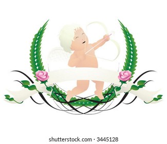 A cute vector illustration cupid