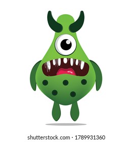cute vector illustration design monster cartoon design and  mascot kawaiii