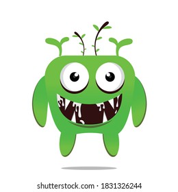 cute vector illustration design monster cartoon design and  mascot kawaii