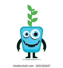 cute vector illustration design monster cartoon design and  mascot kawaii