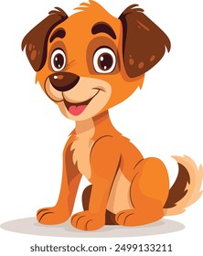 Linda Ilustración vectorial de un perro