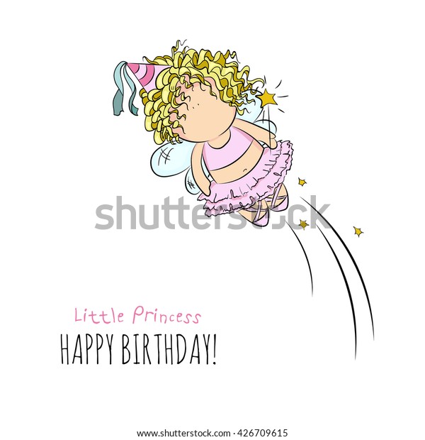 Cute Vector Illustration Flying Fairy Magic Stock Vector (Royalty Free ...