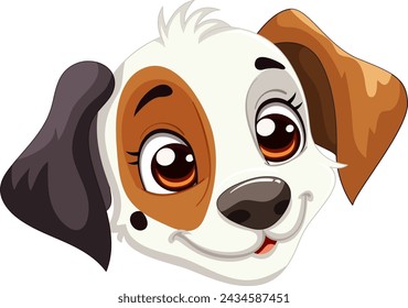 Lindo vector ilustración de un perro amistoso