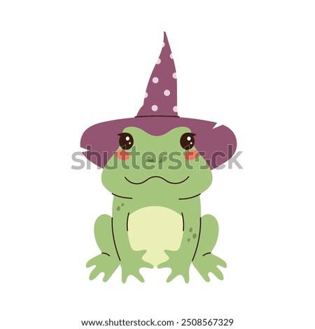 Cute vector illustration of a frog for Halloween