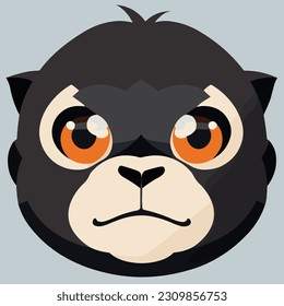 Cute vector illustration of gorilla or ape