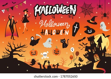 Cute vector illustration for Halloween