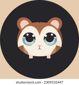 Cute Vektorgrafik eines Hamsters oder einer Maus