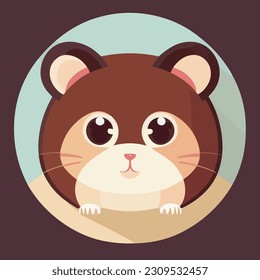 Cute vector illustration of an hamster or a mouse