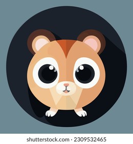 Cute vector illustration of an hamster or a mouse