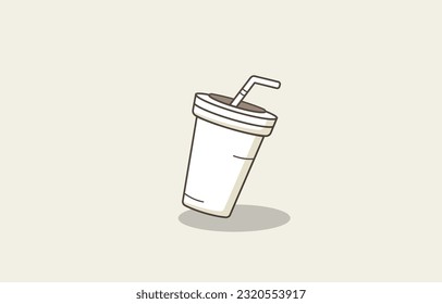 Cute vector illustration of hot and iced coffee to go cup