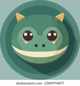 Cute vector illustration or icon of a dragon