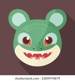 Cute vector illustration or icon of a dragon